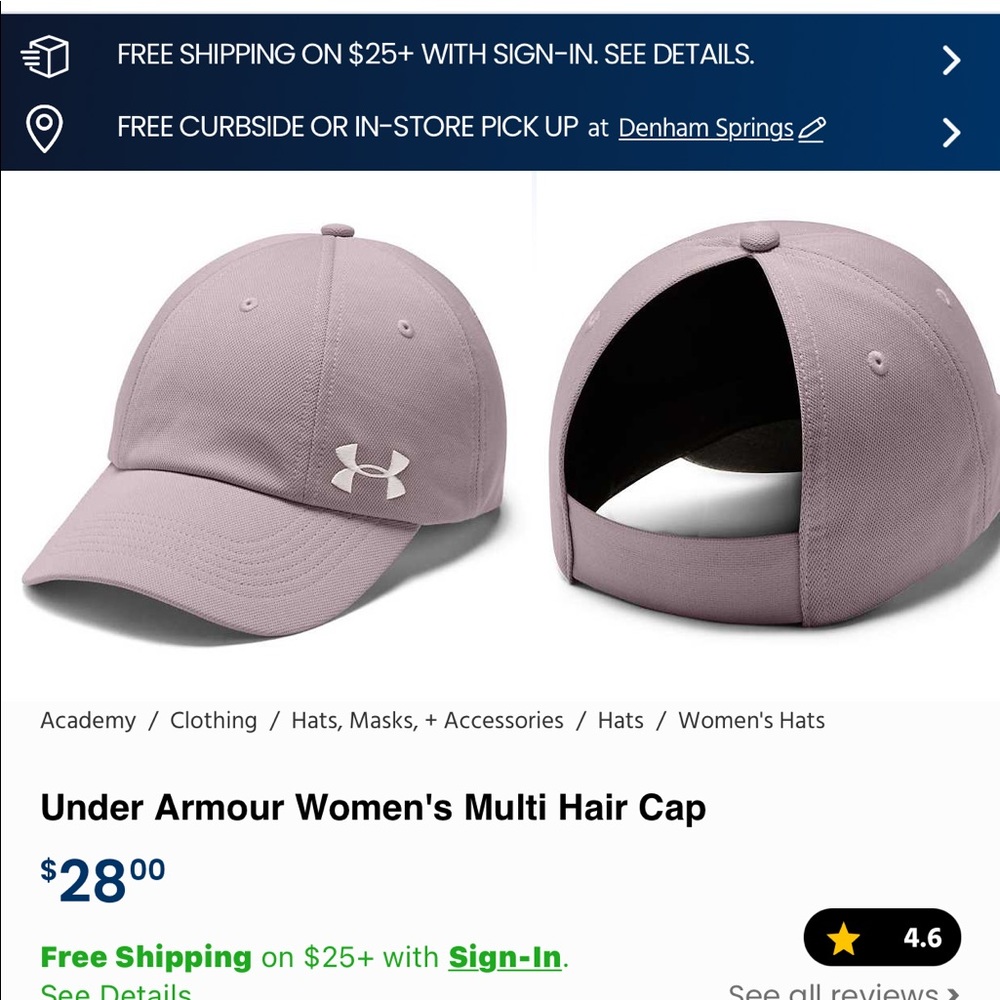 Under Armour Women's Pink Multi Hair Cap